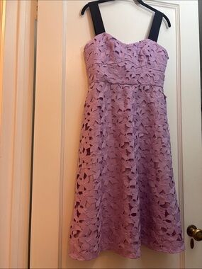 J. Crew lilac dress with a cutout pattern.  Worn once.